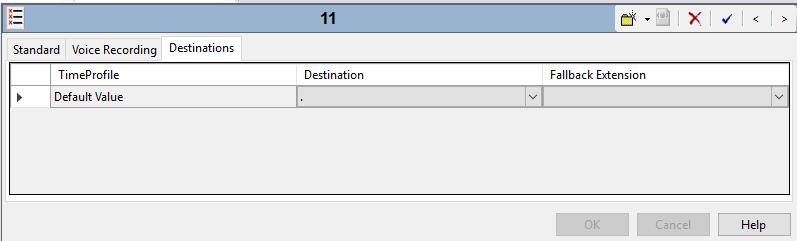 Select the Destinations tab. For Destination, enter.
