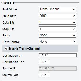 Parameter Description You can set this parameter only when Port Mode is set to PTZ Control.