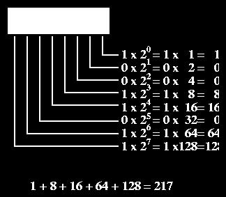 Binary to decimal Bit indexing starts from 0 Least significant bit is usually on the