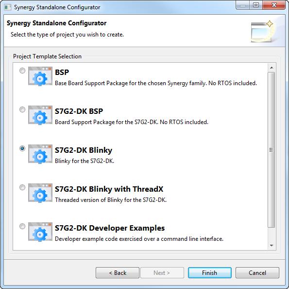 Installing and using the tools 7 The Synergy Software Packages come with several example projects which include source code files, header