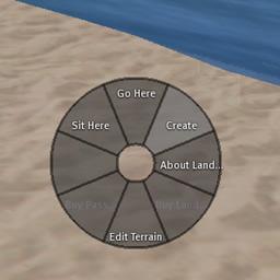 Creating a basic prim Right click the ground. Click Create to open the Tools window.
