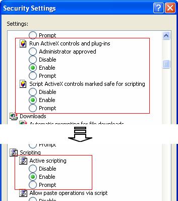 Figure 2 Internet Explorer settings (2) 5. Click OK to save your settings. Enabling JavaScript in a Firefox browser 1.