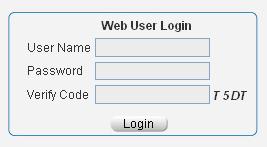 Figure 5 Login page of the Web interface Logging out of the Web interface CAUTION: You cannot log out by directly closing the browser.