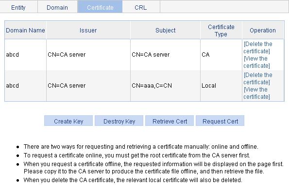Item CRL Update Period CRL URL Description Enter the CRL update period, that is, the interval at which the PKI entity downloads the latest CRLs.