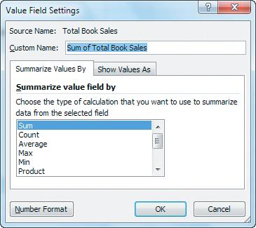Change the Values Field