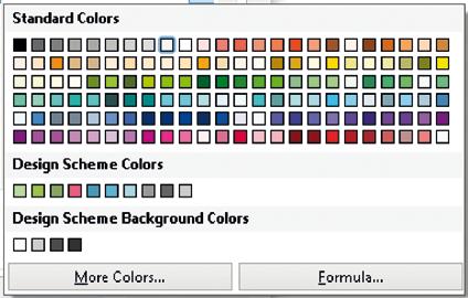 Conditional Formatting You can now define colors, font attributes, formatting, and frames for particular values.