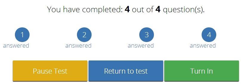 14. To confirm, click Turn In again. You return to the Site Readiness page, where the test session is grayed out. 15. To exit the Site Readiness tests, click Exit in the top-right corner of the page.
