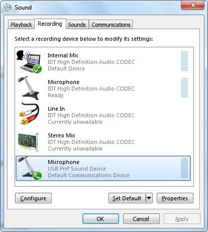 Adjusting Recording Volume from USB Headsets Technical Specifications Manual On Windows 7, the playback of recordings from some USB headsets may be too quiet even when the volume control for the