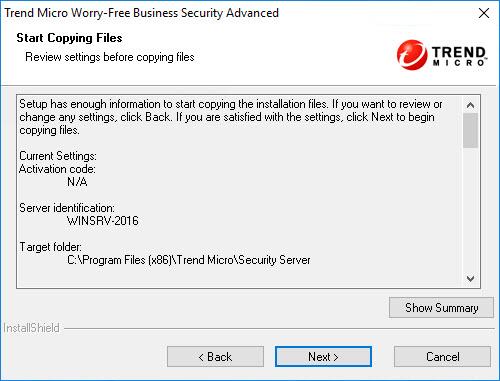 Worry-Free Business Security 10.0 Installation and Upgrade Guide Password Note The installer may be unable to pass passwords with special, non-alphanumeric characters to the Exchange Server computer.