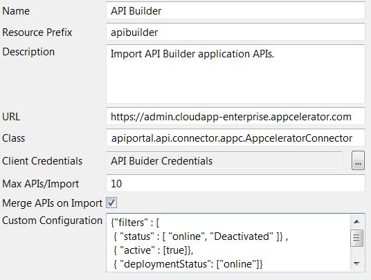 5 Application connectors Configure credentials for API Runtime Services To configure client credentials for API Builder, perform the following steps: 1.