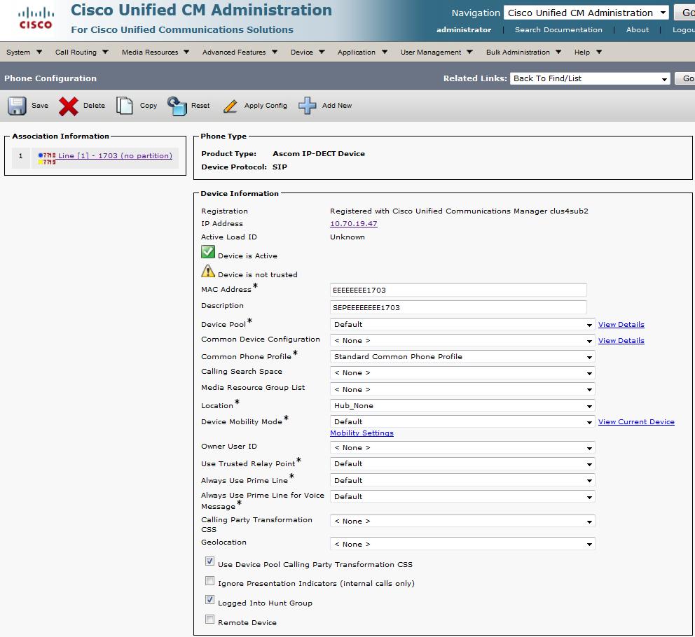 Cisco Unified Communications Manager (CUCM), version 9.