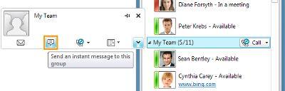 Invite additional people to an IM conversation In the conversation window,