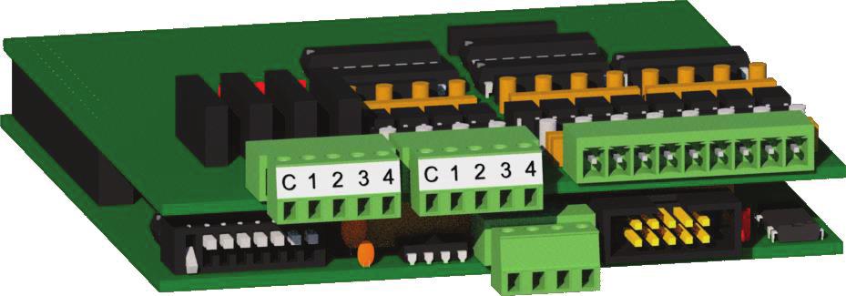 The counter and card reader cable connects to one of six cards on the rack (each card consists of two physical cards). Each card has a number assigned to it using DIP switches.