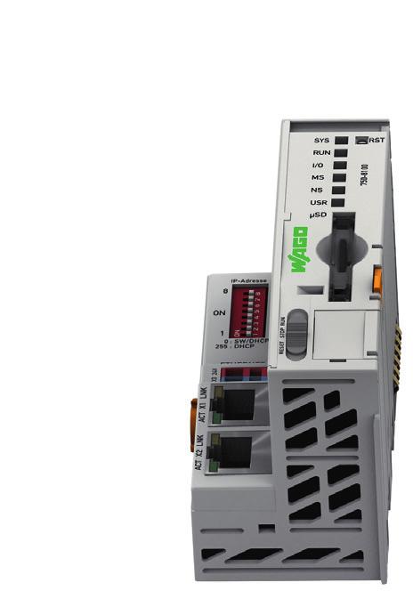 PFC100 CONTROLLERS Maximum Performance in a Minimum Space The PFC100 Controller expands WAGO s line of next-generation