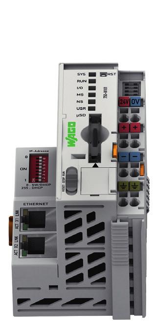 Programmable with 4 The serial interface also supports Modbus RTU as a client and server.