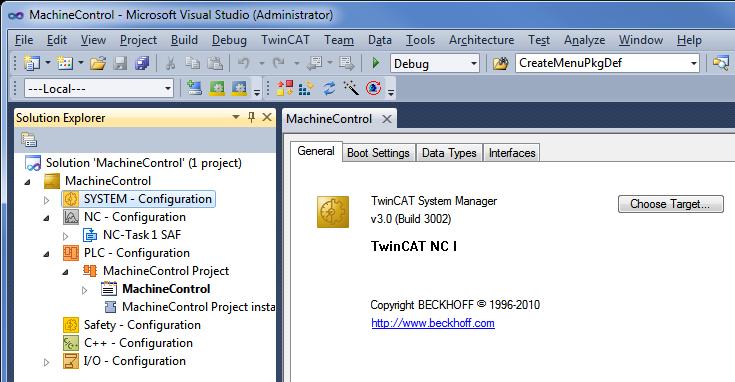 TwinCAT I/O Integrated System Manager programming, configuration and diagnosis in one tool continuous engineering uniform task management parameterisation of
