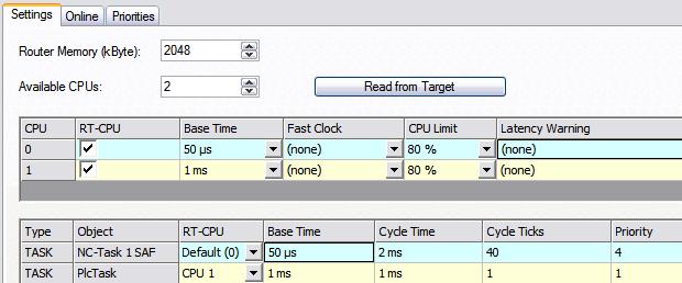 Runtime (XAR) Enables cores for real-time usage Defines the base time for a core Defines the
