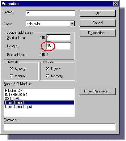 USING THE I/O CONFIGURATION ADDITIONAL FEATURES Figure 62: 'Properties' dialog for configuring the I/O Simulator d.