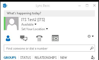 9. After signing in successfully, the interface of Lync will be