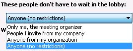 Click Meeting Options under Online Meeting group on an Appointment 2.