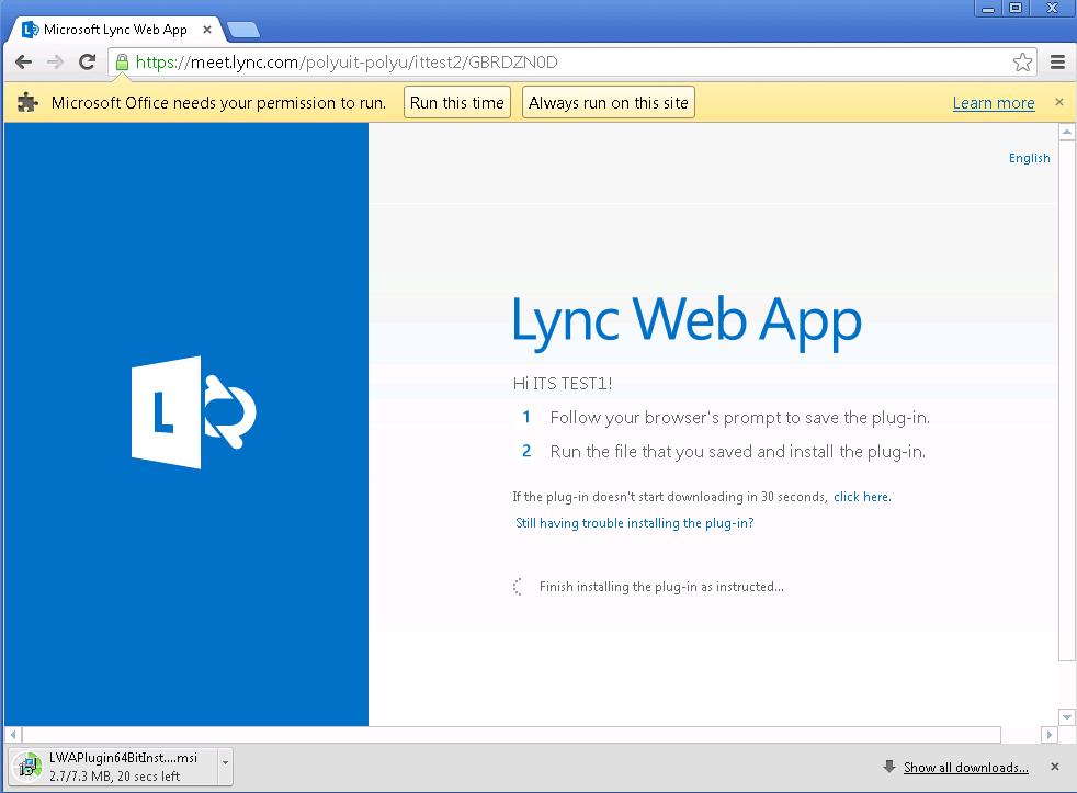 In some cases, the Lync Web App may be installed if you want to join using Lync Web App instead even Lync 2013 was installed.