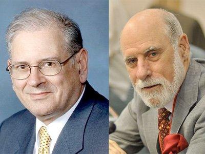 3 Persons of the Day: Vint Cerf / Bob Kahn Co- designers of TCP/IP protocol suite Enables reliable communicaeon across
