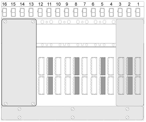 Chapter 2 ECM Interface Specifications 3-Slot ECM 3-Slot ECM The 3-slot ECM occupies the width of three slots as shown below.