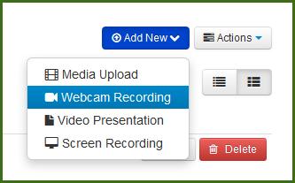 k. Record Your Webcam You can also record directly from your webcam into Blackboard for things like mini-lectures, video announcements,
