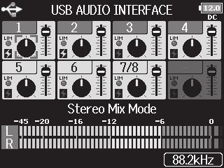 Using USB functions Audio interface settings Audio interface settings The following settings can be made when using the operation.