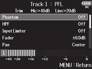 Input settings Monitoring the input signals of specific tracks (PFL/SOLO) Monitoring the input signals of specific tracks (PFL/SOLO) You can monitor the input signals of specified tracks.