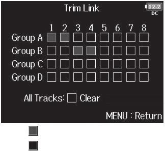 Use to select Trim Link, HINT You can also open the Trim Link screen from the Home Screen by