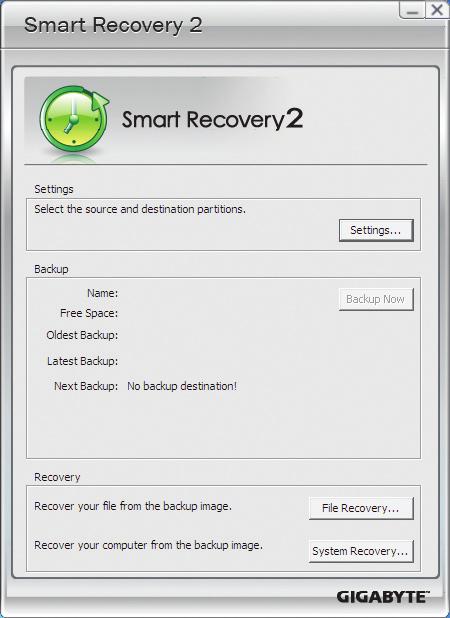 .. Allows you to recover your files from the backup image System Recovery... Allows you to recover your system from the backup image Supported operating systems: Windows 7 and Vista.