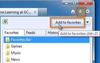 Adding Bookmarks If you've found a page you'd like to go back to later, you can add it to your bookmarks (sometimes called favorites). Bookmarks make it easier to find a page later on.