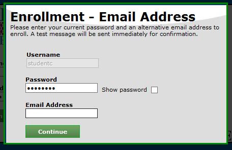 Now you must enter a cellphone and personal email address to