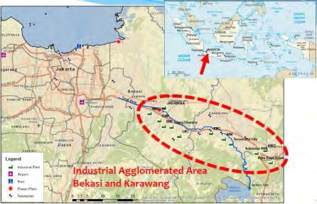 The pilot areas are three industrial agglomerated areas: Bekasi and Karawang in Indonesia; Cavite and Laguna and the