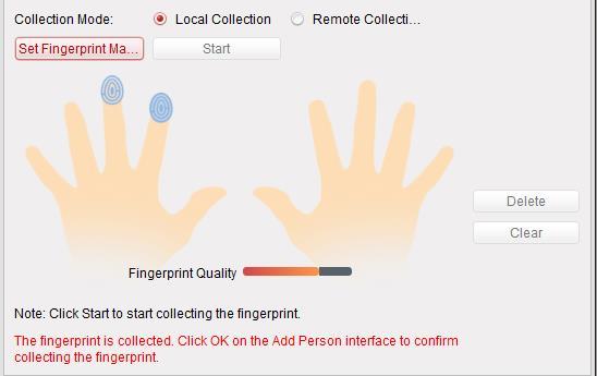 Figure 2-6 Fingerprint Tab 3) Select the Collection Mode as Local Collection. 4) Click Set Fingerprint Machine to enter the following dialog box.