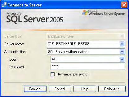 12 Check the basic configuration of SQL Server 2005 (SQL Express).