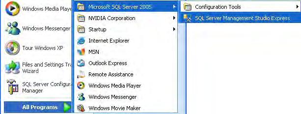 Enter the login and password for the SA account configured when SQL Server 2005 (SQL Express) was