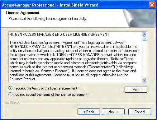 2 Read the license agreement and accept its