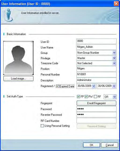 2 User Editing Basic user information and authentication methods can be checked and edited. Select [User Management] in the Information Management window.