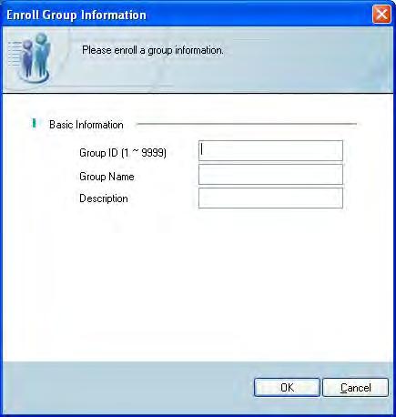 1 Registering Groups Select [Manage Group] on the Information Management window. Click [Register Group] near the top of the List window. Or rightclick the List window and select [Register Group].