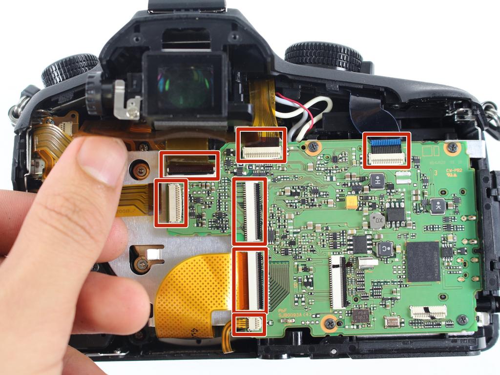 Panasonic Lumix DMC-FZ1000 Lens Replacement Step 8 Do not yank out the electronic ribbons attached to the