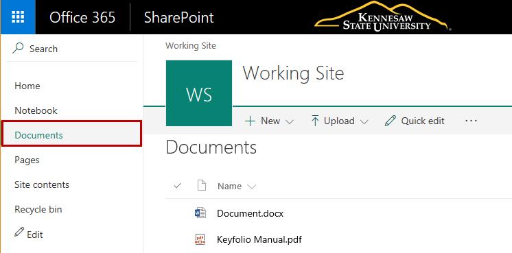 As such, SharePoint uses these online apps to create new documents. The document will open in the version of Office Online that is suitable to the file (e.g.