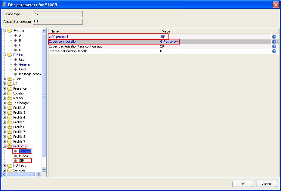 Step Description 10. Click GENERAL. Verify and configure the parameters that are listed below.