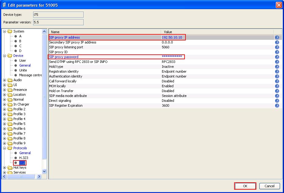 Step Description 11. Verify and Configure the parameters that are listed below. Ensure that the codec chosen matches whatever is used on Communication Manager Branch.