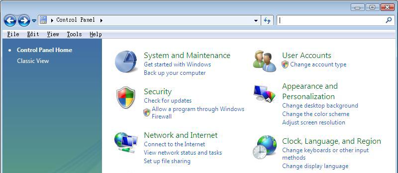 Figure 171 Windows Vista: Start Menu 2 In the Control