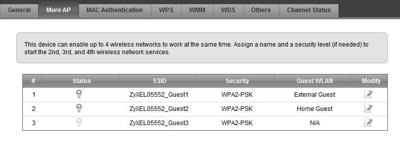 Chapter 4 Tutorials 1 Click Network Setting > Wireless to open the General screen. Use this screen to set up the company s general wireless network group.