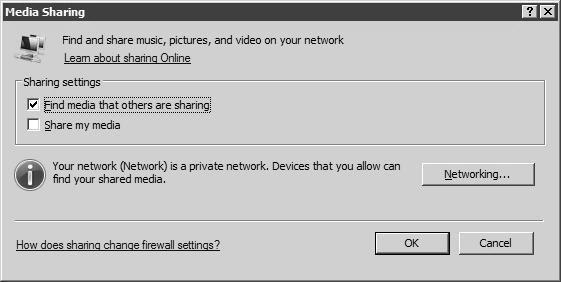 Tutorial: Media Sharing using Windows Vista 2 Check Find media that others are