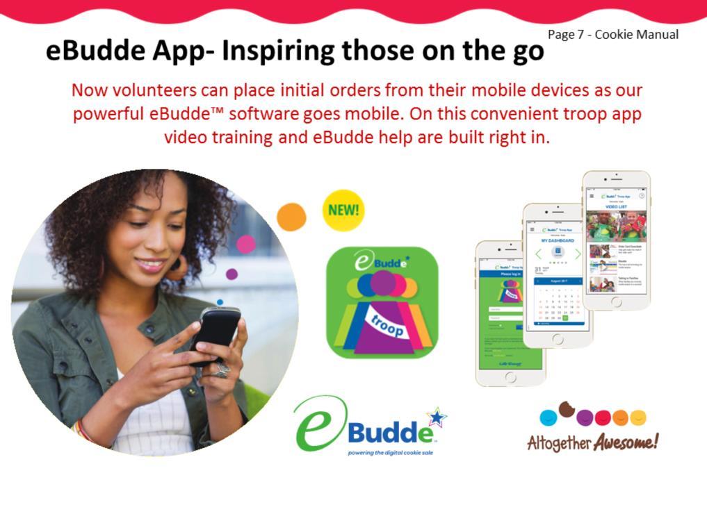 Brand new for this year- the ebudde App.