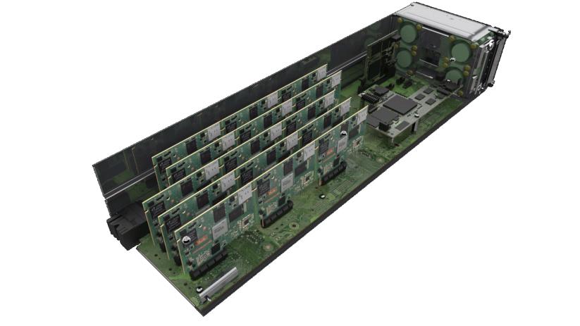 Mont-Blanc server blade 15 node-cluster in a standard